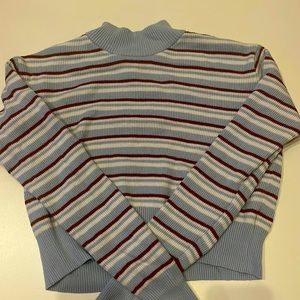 pac sun light blue striped sweater